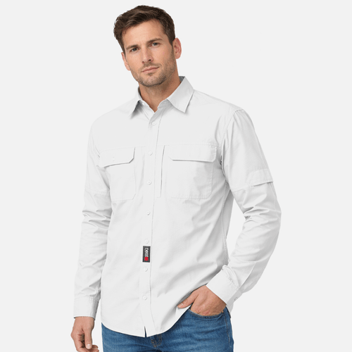 Nexxt Performance Camisa Baker Mangas Largas Optic White