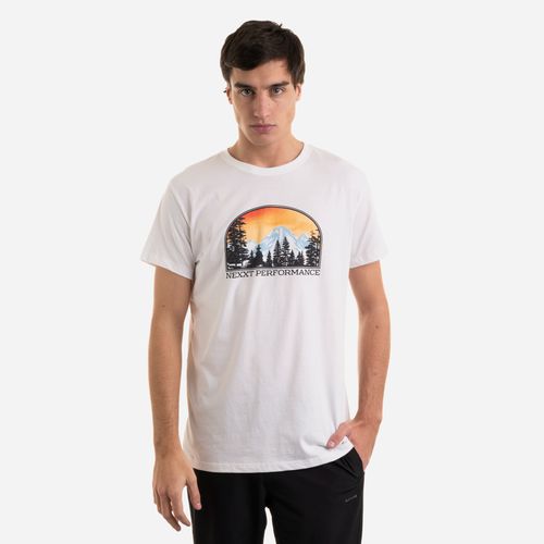 Nexxt Performance Remera Crew Tee Mountain Hombre - Blan